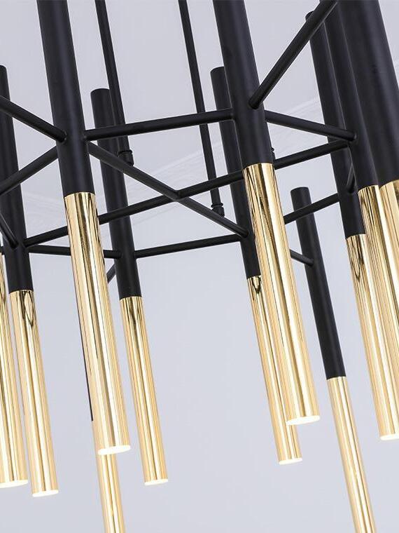Metal Tubular Chandelier - Cueteks