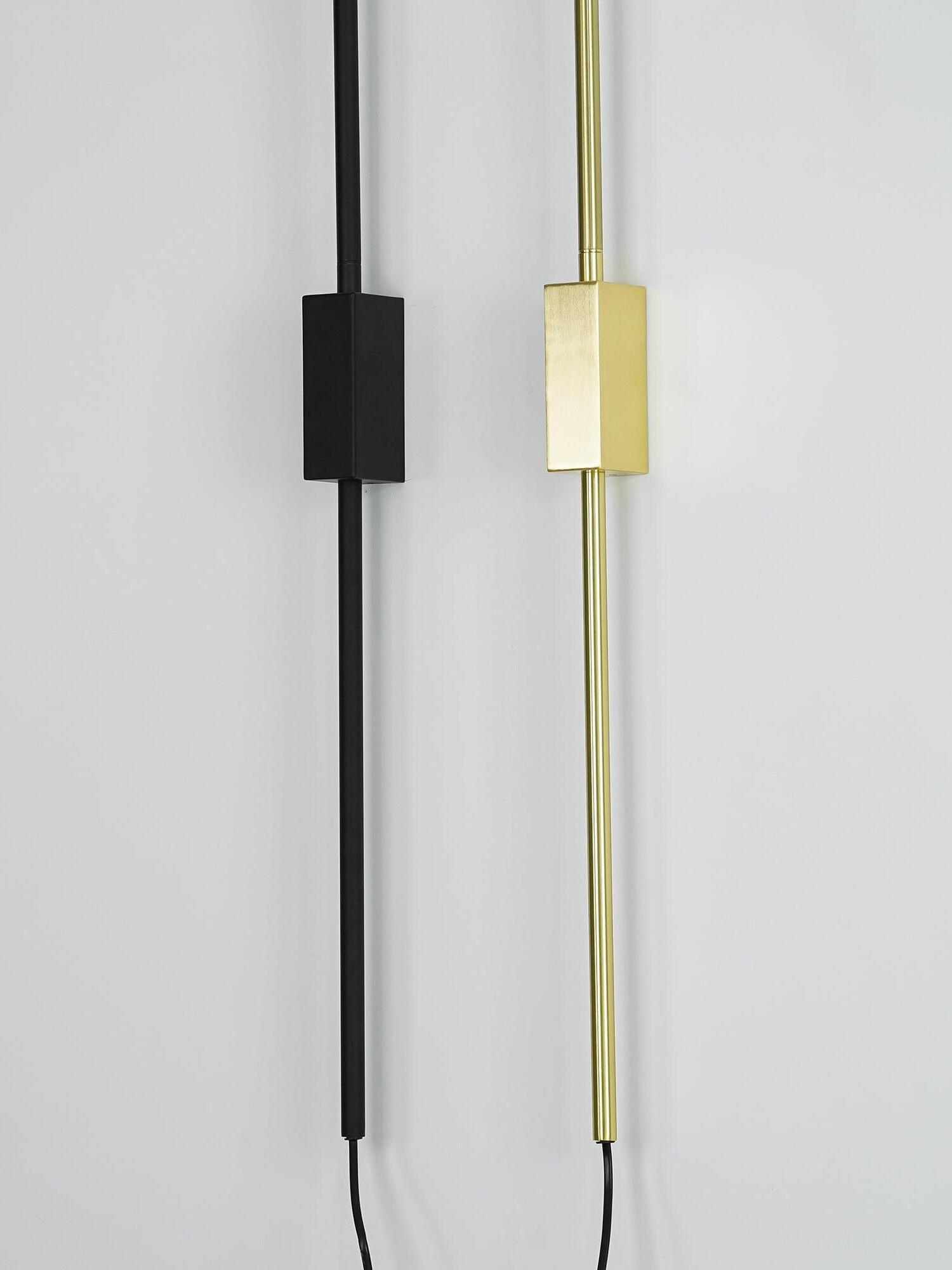 Black and Golden rectangular wall blocks with stems and cords