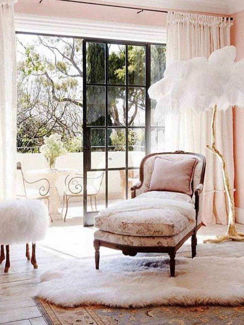 Art Deco Brass Ostrich Feather Floor Lamp - Cueteks
