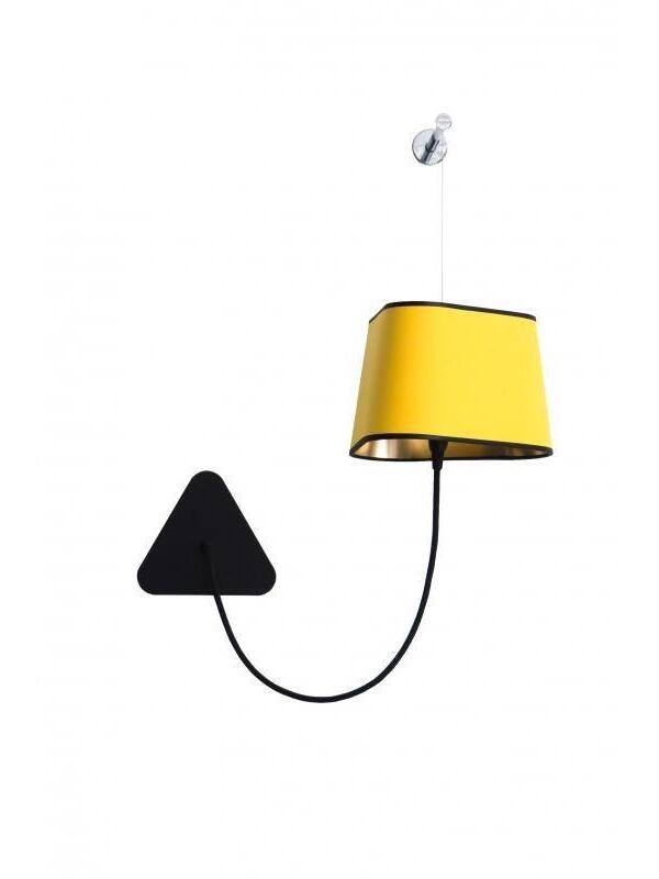 Black+Yellow variant with yellow shade and black wall plate