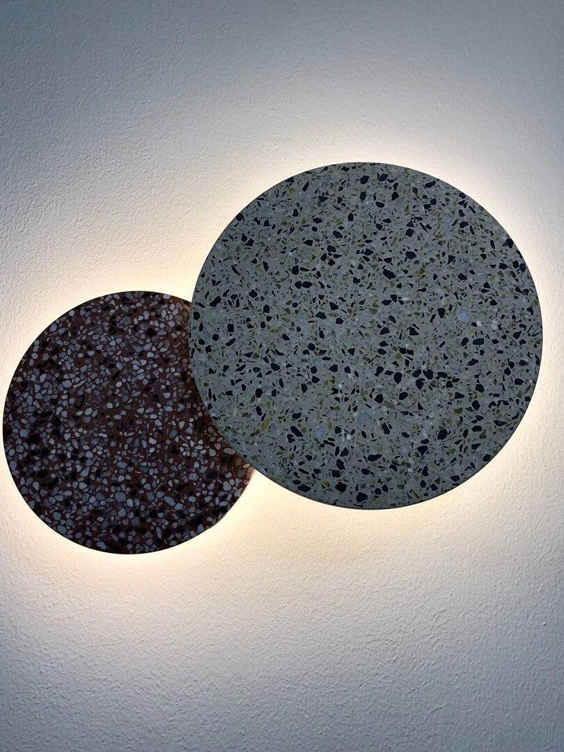 Modern Round Terrazzo Pin Wall Lamp - Cueteks