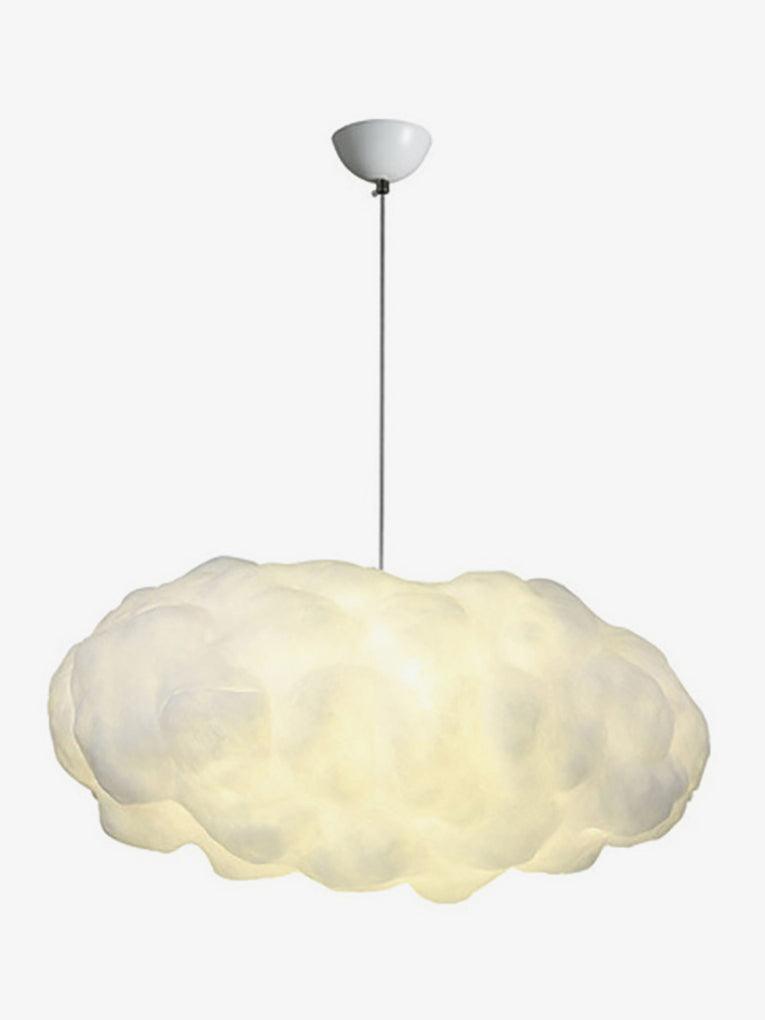 Single cloud shade with hanging cord and round canopy