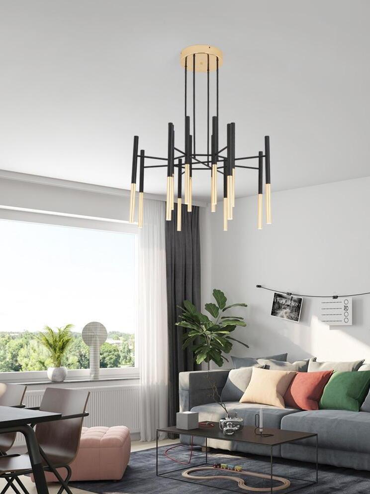Metal Tubular Chandelier - Cueteks