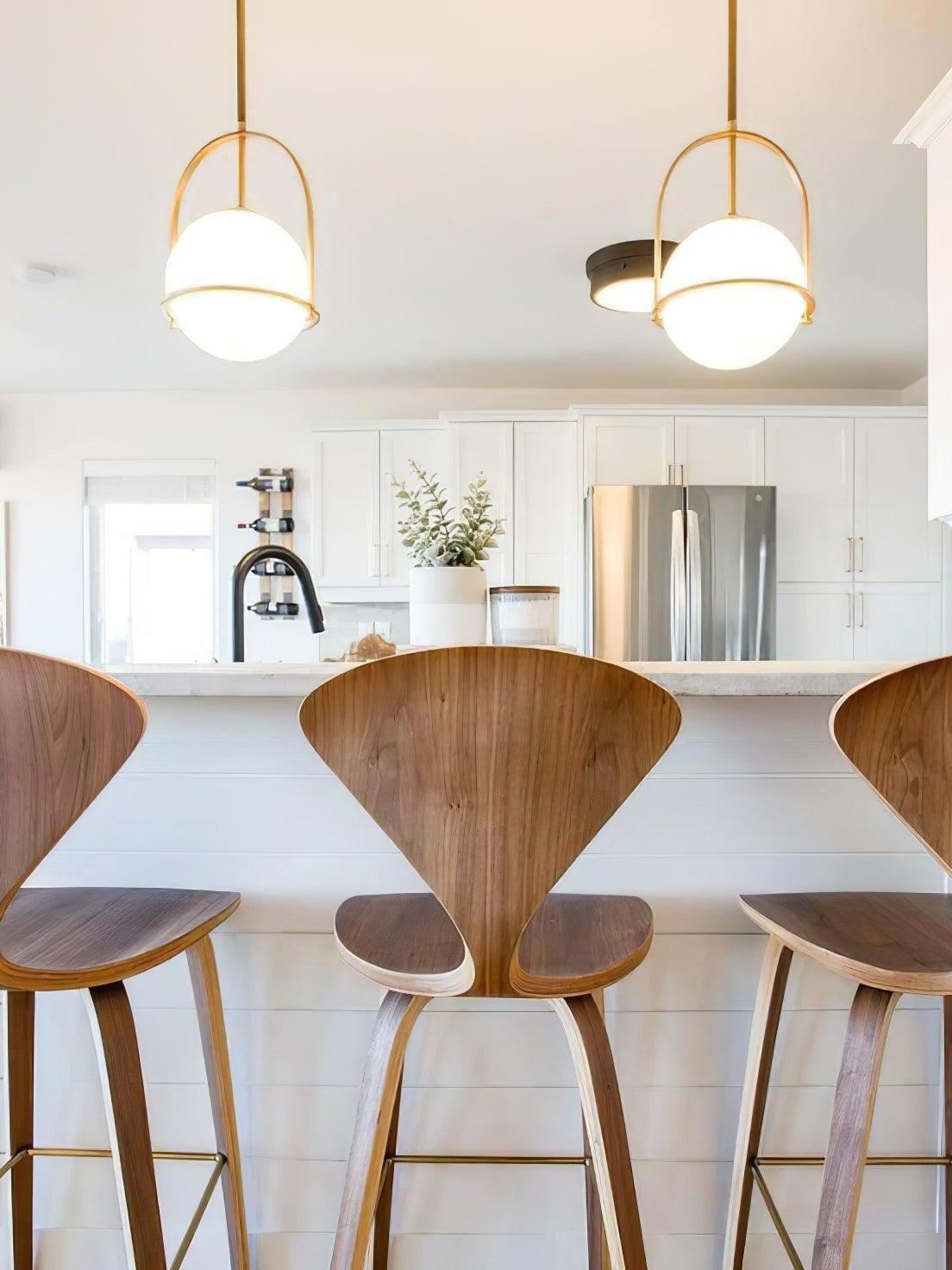 Modern Somerset Opal Glass Ball Pendant Light - Cueteks