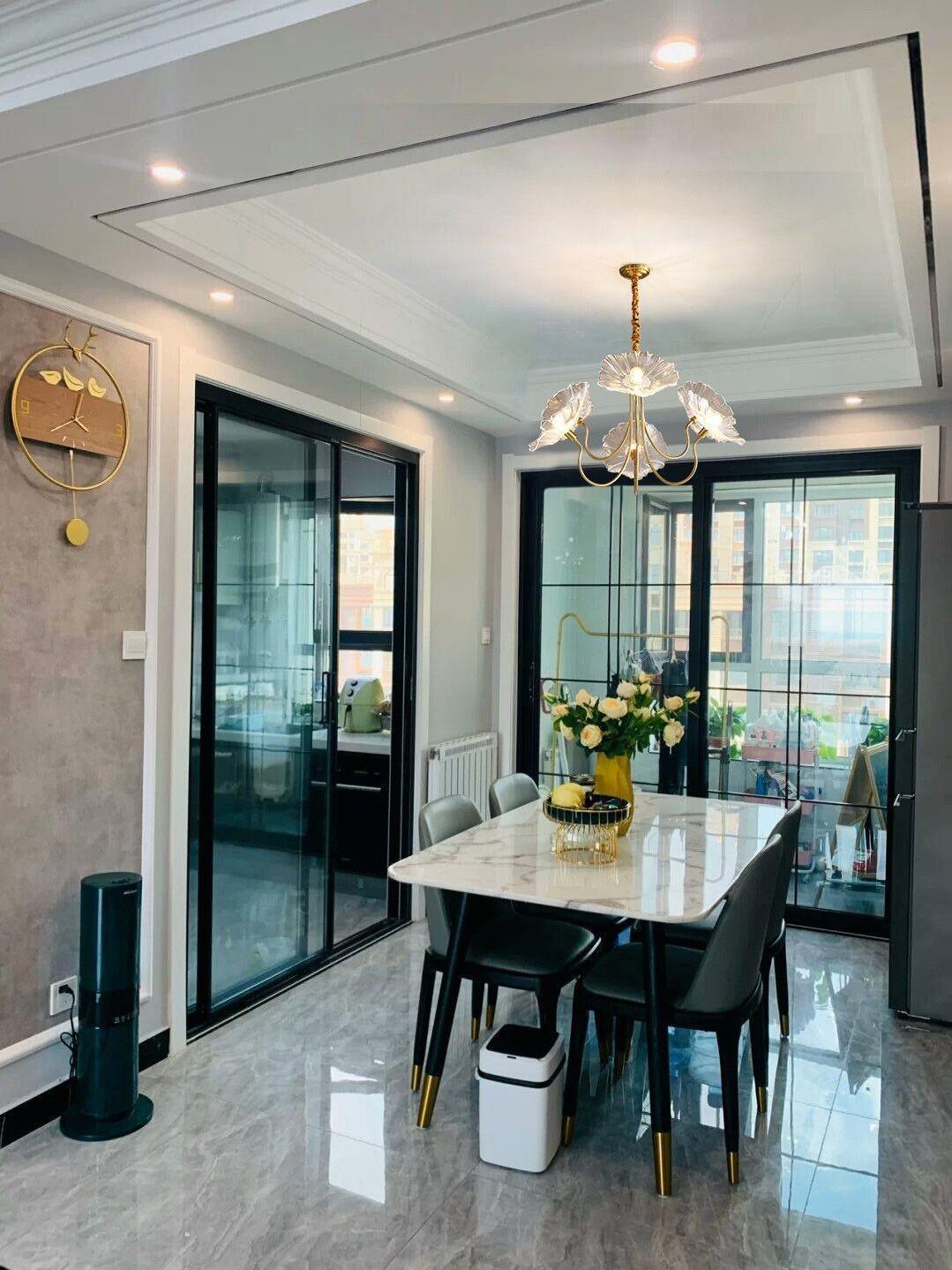 Lotus Leaf Glass Chandelier - Cueteks
