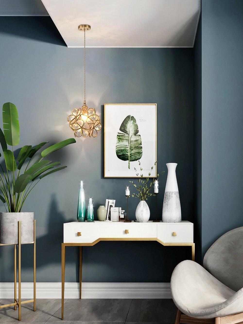 Glass Flower Petal Pendant Light - Cueteks