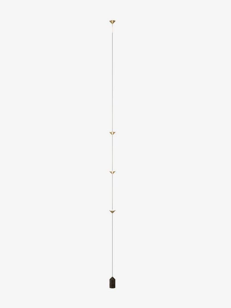 Minimalistic Soreluna Linear Golden Floor Lamp - Cueteks