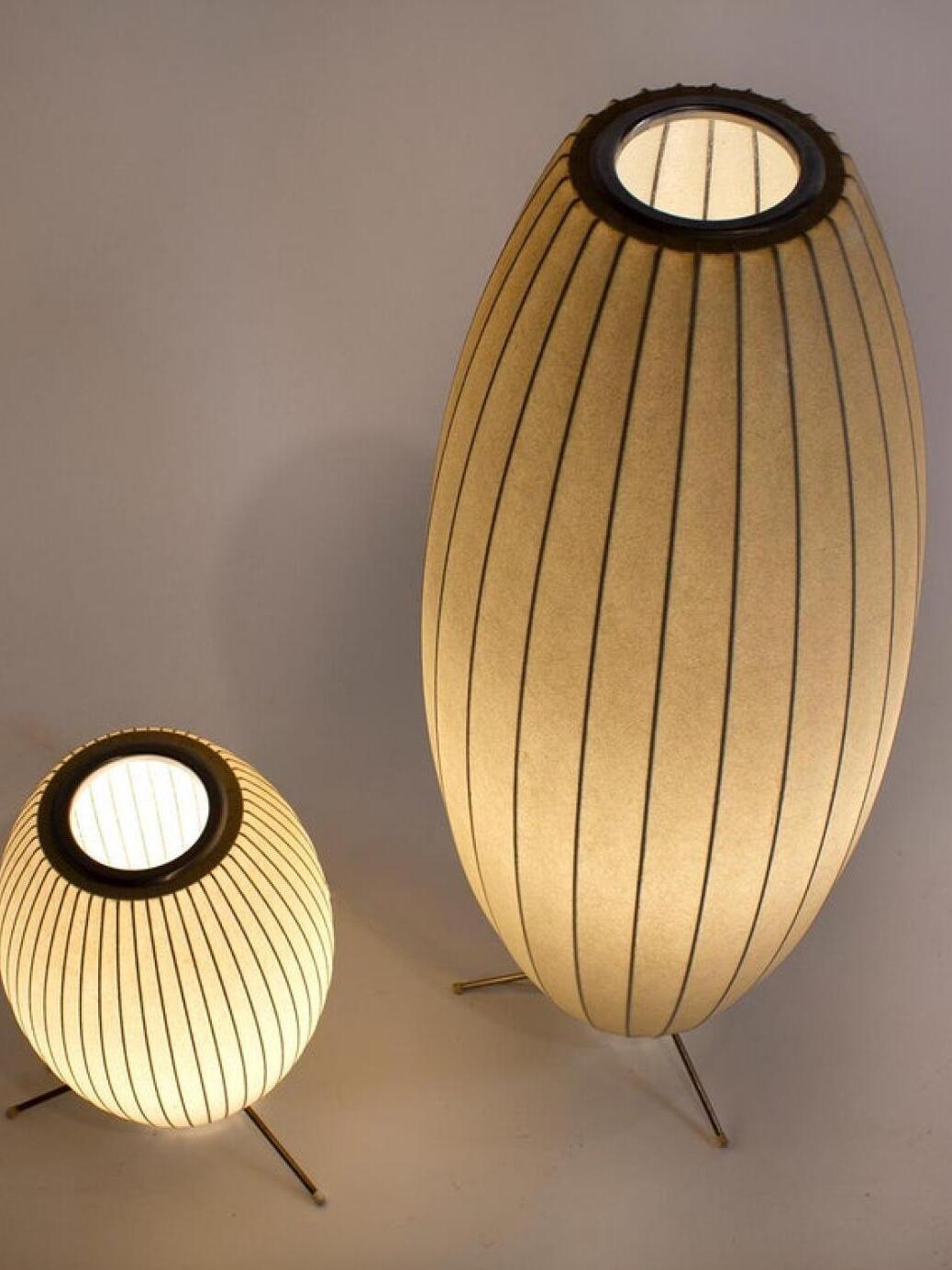 White Nelson Ball Shape Tripod Table Lamp - Cueteks