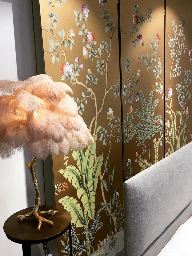 Ostrich Feather Table Lamp - Cueteks