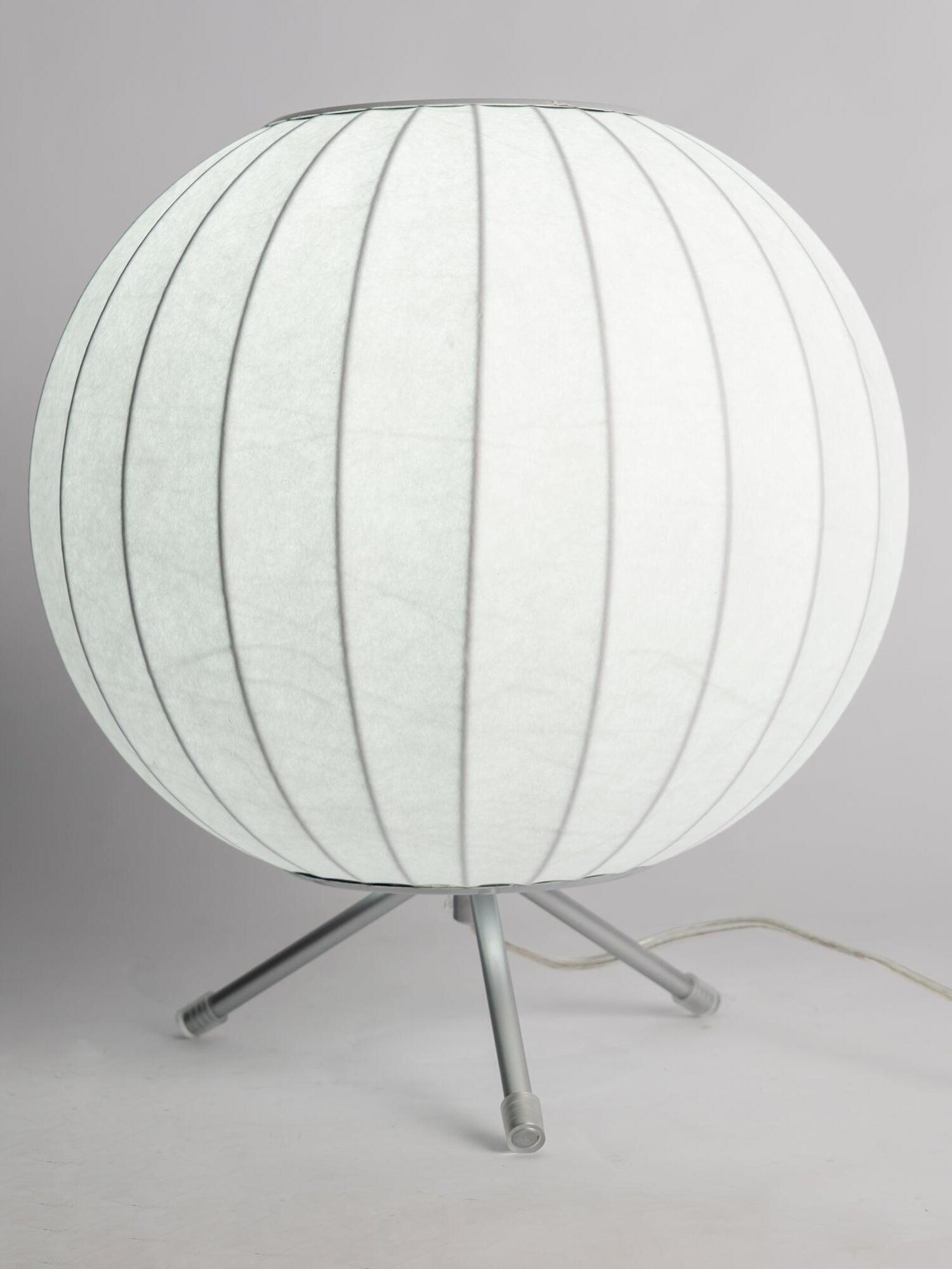 White Nelson Ball Shape Tripod Table Lamp - Cueteks