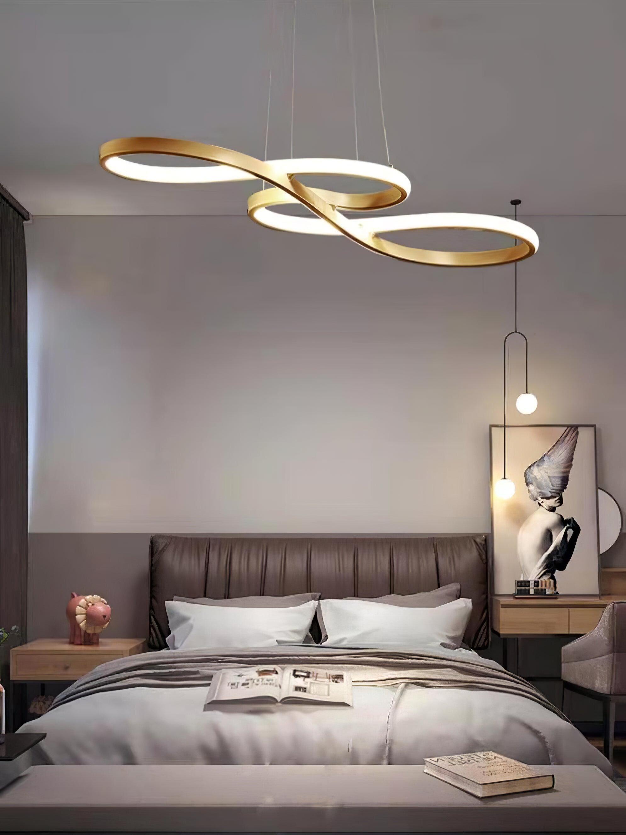 Modern Wavy Line Note Acrylic Pendant Lamp - Cueteks