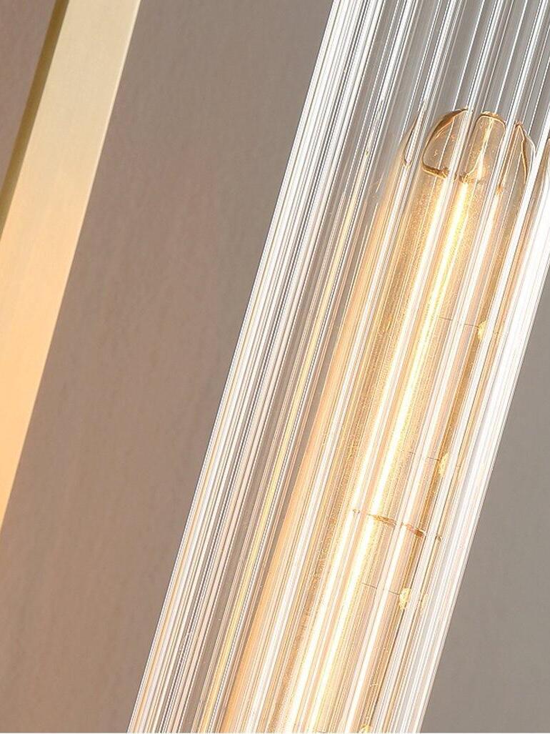 Retro Brass Fontanelle Glass Wall Lamp For Bedroom - Cueteks