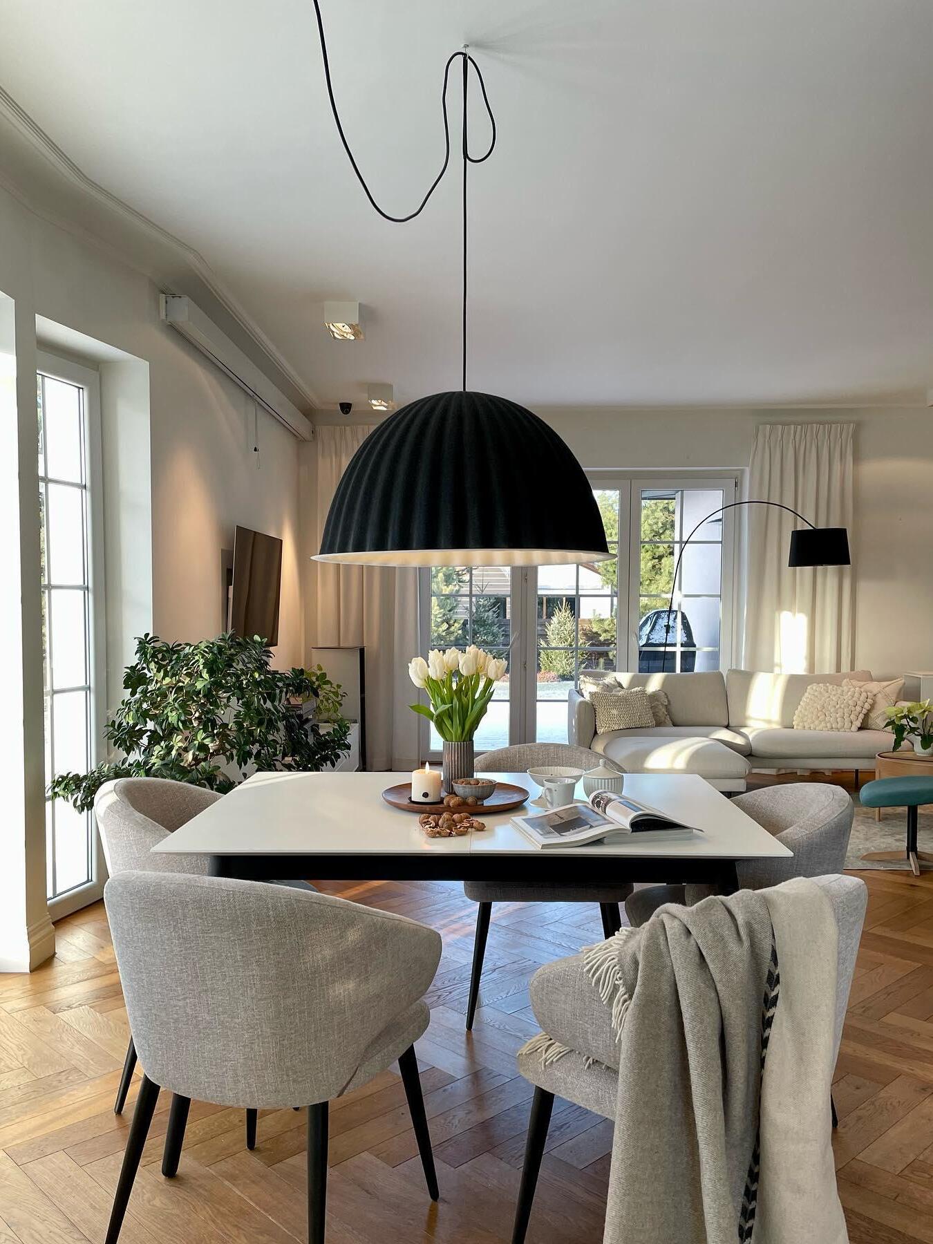 Modern Under The Bell Ribbed Pendant Lamp - Cueteks