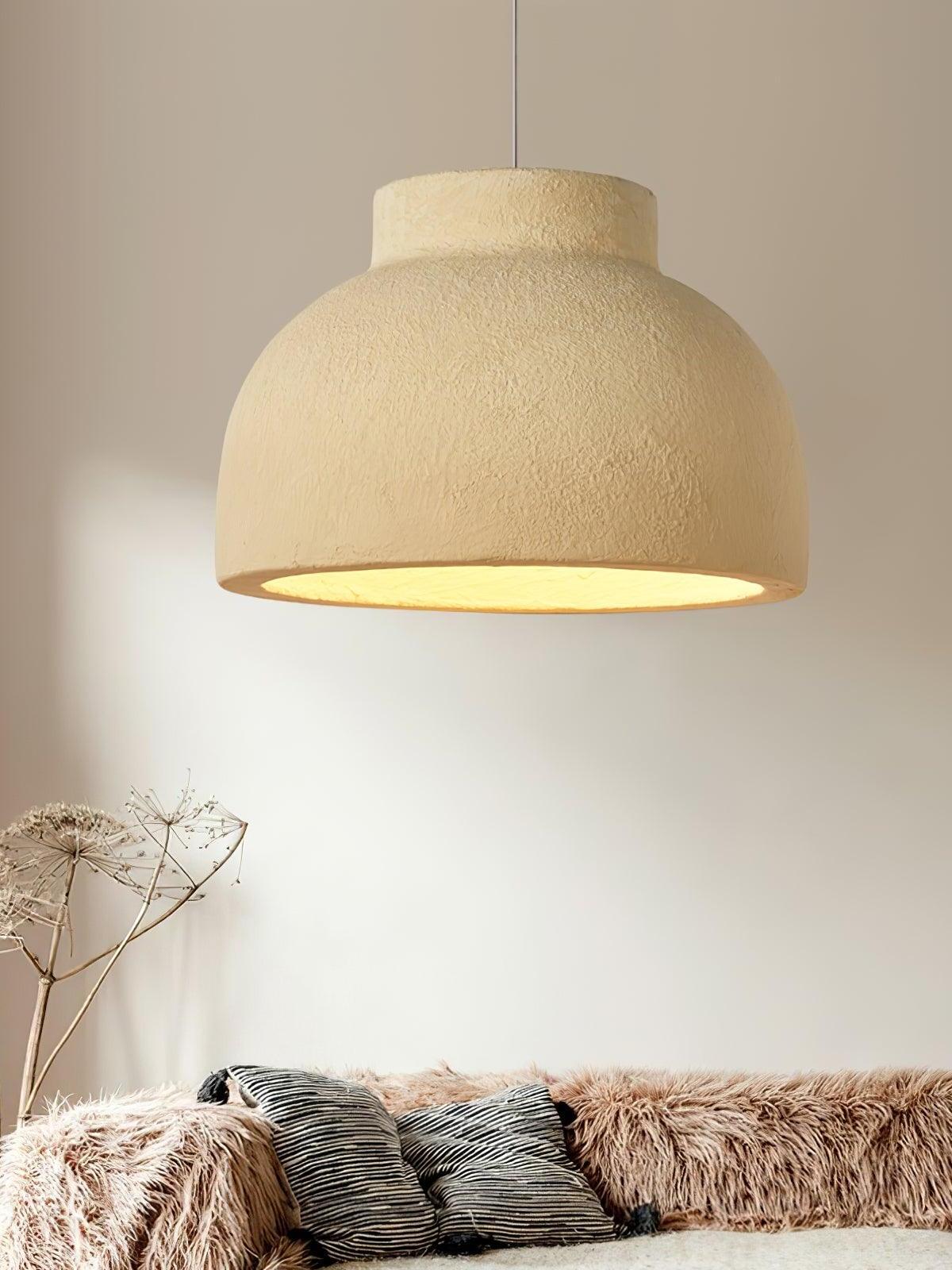 Rustic Macaroon Grain Bowl Shape Pendant Lamp - Cueteks