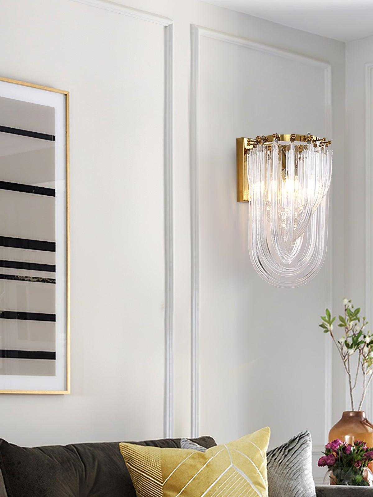 Mid Century Trevi Murano Elegant Wall Lamp - Cueteks