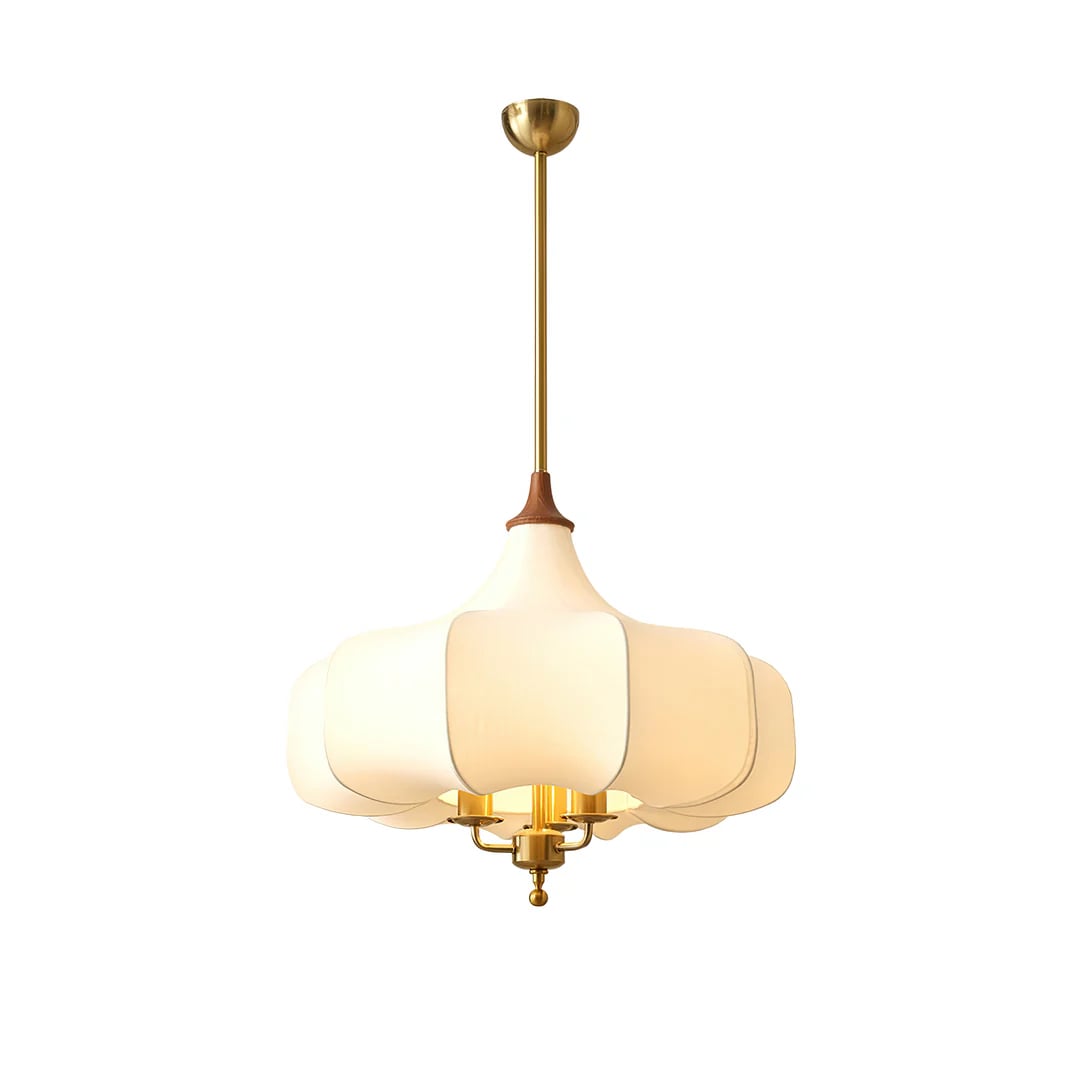 Isolated plain Aurora Bloom pendant showing the layered rounded shade