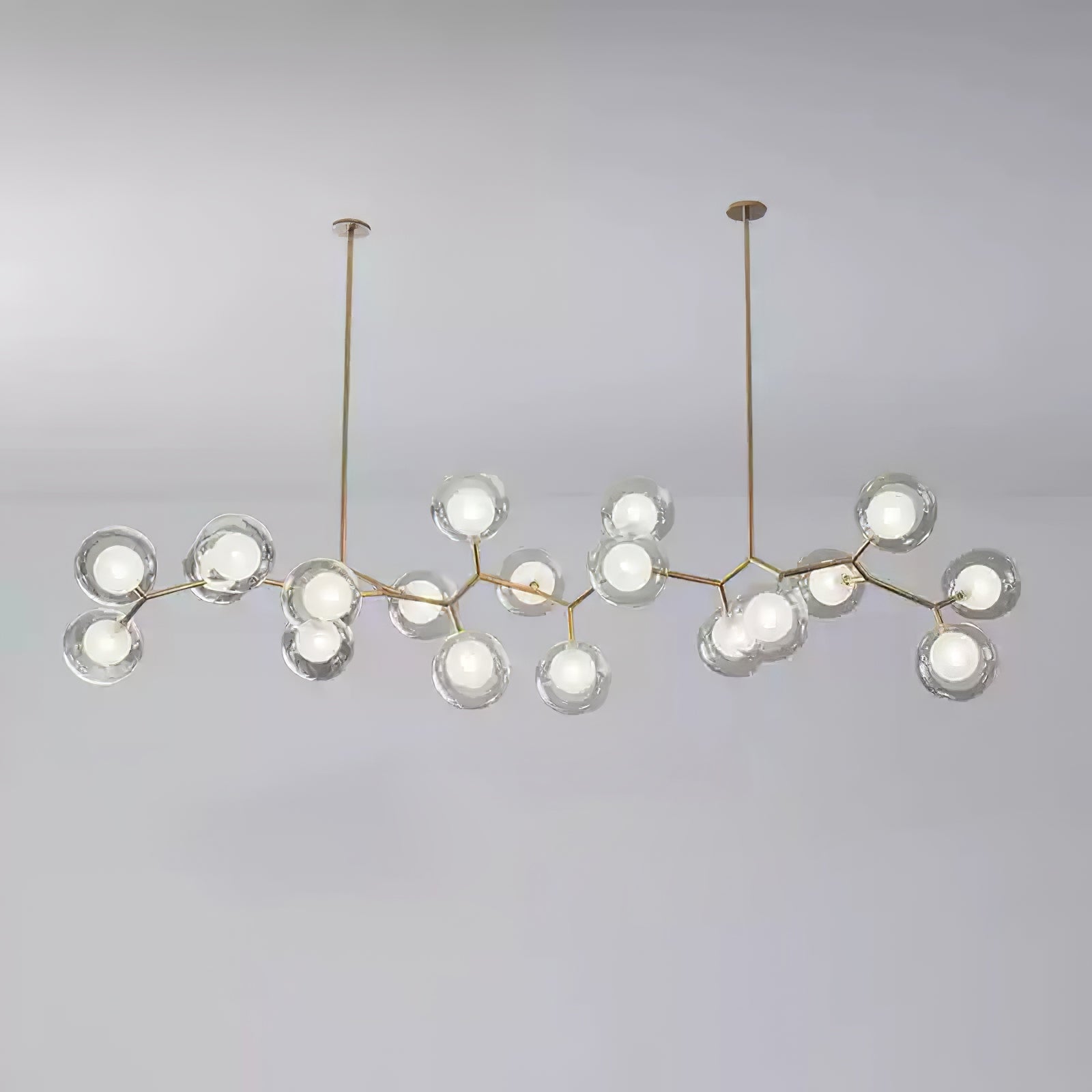 Nineteen-head Molecular chandelier with two ceiling supports